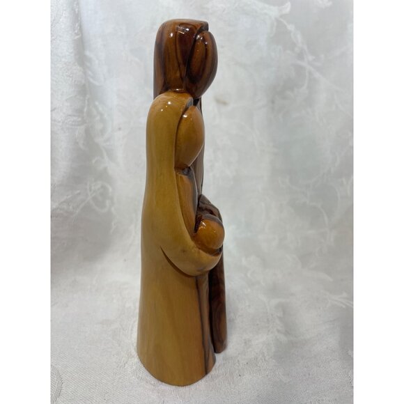 Holy Land Olive Wood Mary Joseph Baby Jesus Handcarved 6” tall - Picture 4 of 6